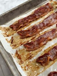 Bacon in the oven: 25 minutes at 400 degrees